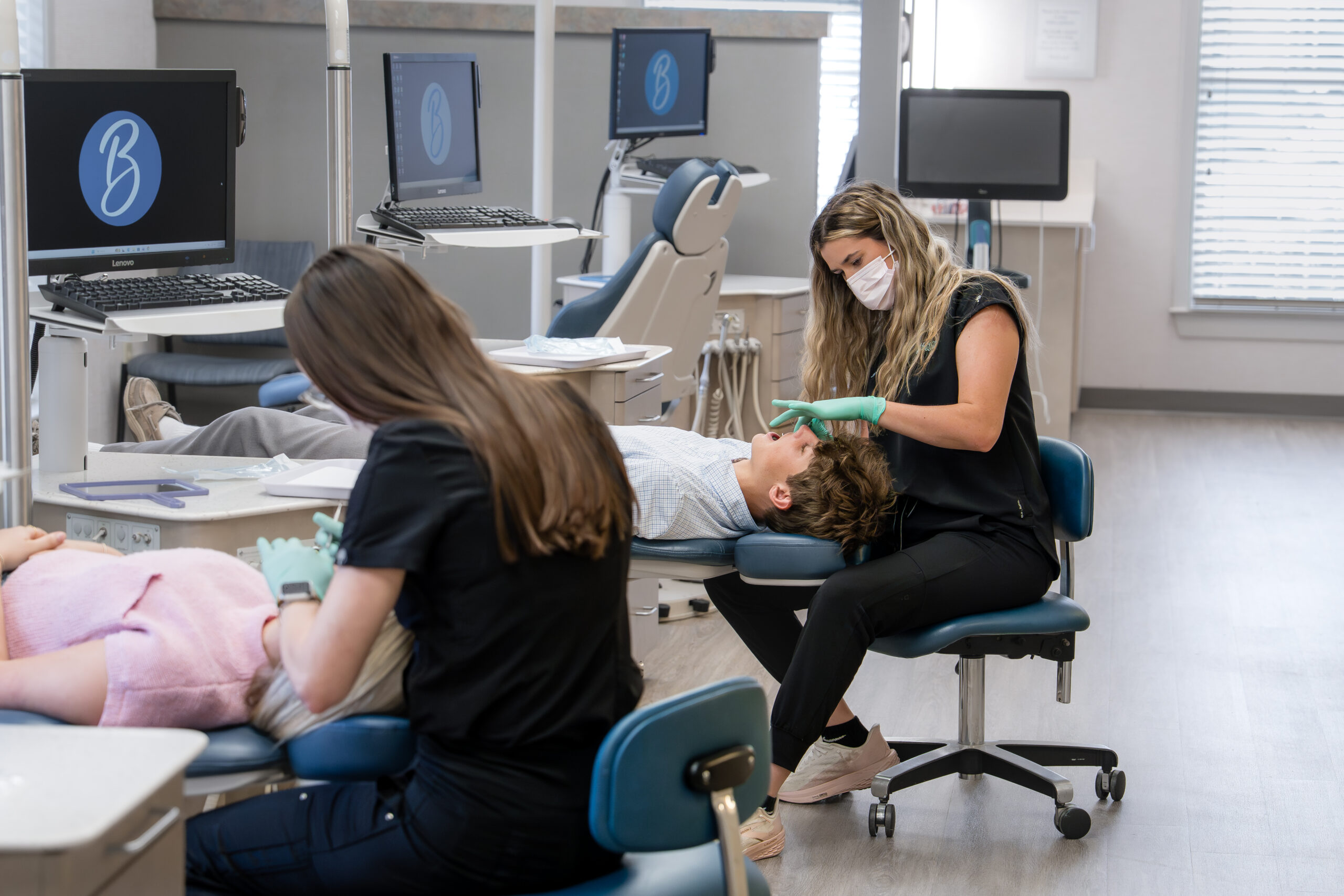 orthodontic team working together